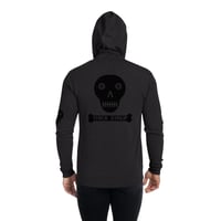 Image 2 of Skull Black on Black lightweight zip hoodie 