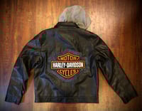 Image 1 of Upcycled “Harley Davidson” leather jacket 