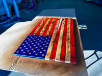 Image 2 of Wooden American Flag