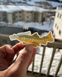 Rising Brown Sticker