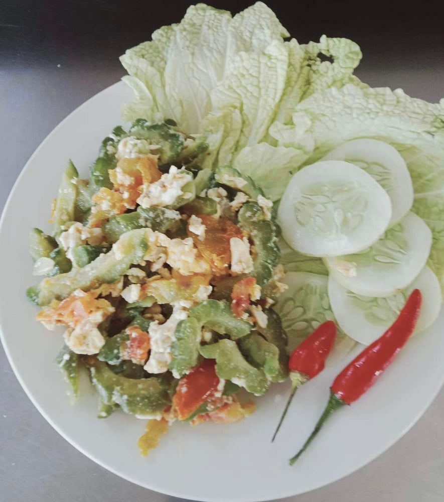 Image of Guisado Ampalaya includes rice and drink with free delivery