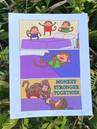 Monkey Stronger Together Signed Print