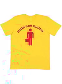 ‘BAGGAGE CLAIM COLLECTION’ MENS TSHIRT (YELLOW)