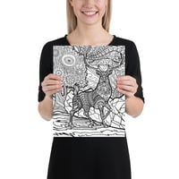 Image 4 of Deer Mandala Coloring poster