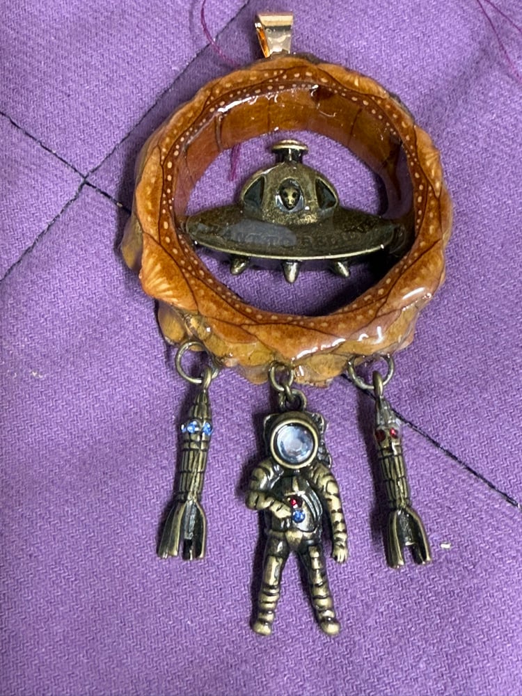 Image of UFO Pinecone Charm | PNW Handcrafted Art | #122