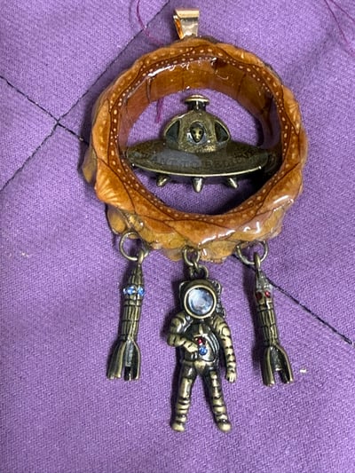 Image of UFO Pinecone Charm | PNW Handcrafted Art | #122