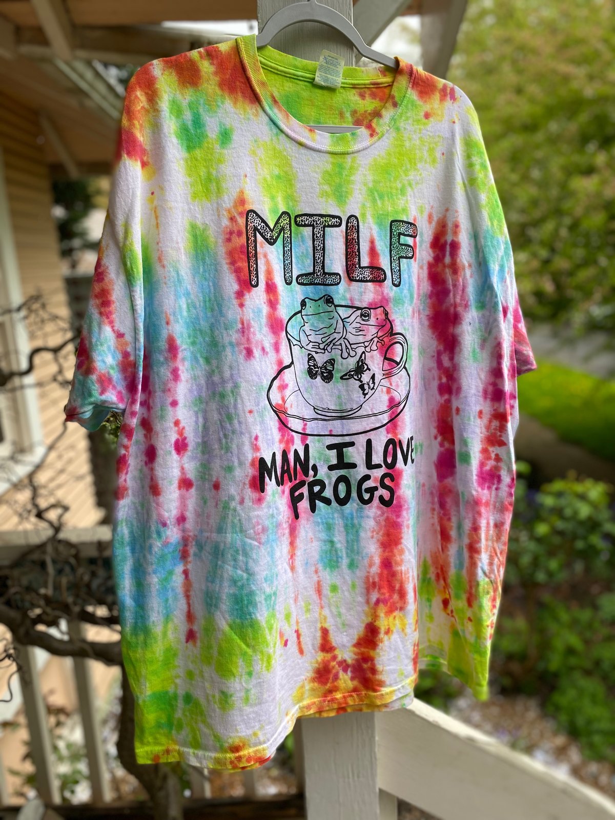 Image of 2XL MILF Man I Love Frogs Tie Dye Shirt 13