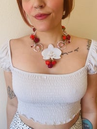 Image 11 of 🍰🍓Rasperries&Cream🍓🍰  Phalaenopsis Orchid Necklace 