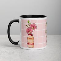 Image 6 of Yakult and flower illstruations Mug with Color Inside