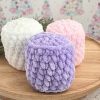Image 4 of Crochet Marshmallow Stress Ball Plush