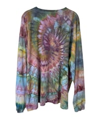 Image 6 of ♻️ UPCYCLED XL Unisex LL Bean Knit Top in Autumn Spiral Ice Dye