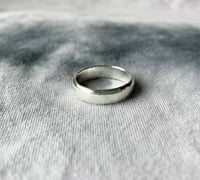 Image 1 of Sterling silver chunky handmade ring. Silver rounded wedding band. Sterling 925 heavy ring.
