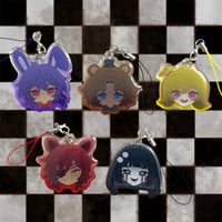 Image 1 of FNAF Inspired Acrylic Phone Charms