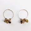 Sea Glass Hoop Earrings | 9ct gold amber & yellow