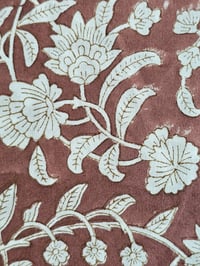 Image 4 of Namaste fabric fleurs grimpantes (terracotta)