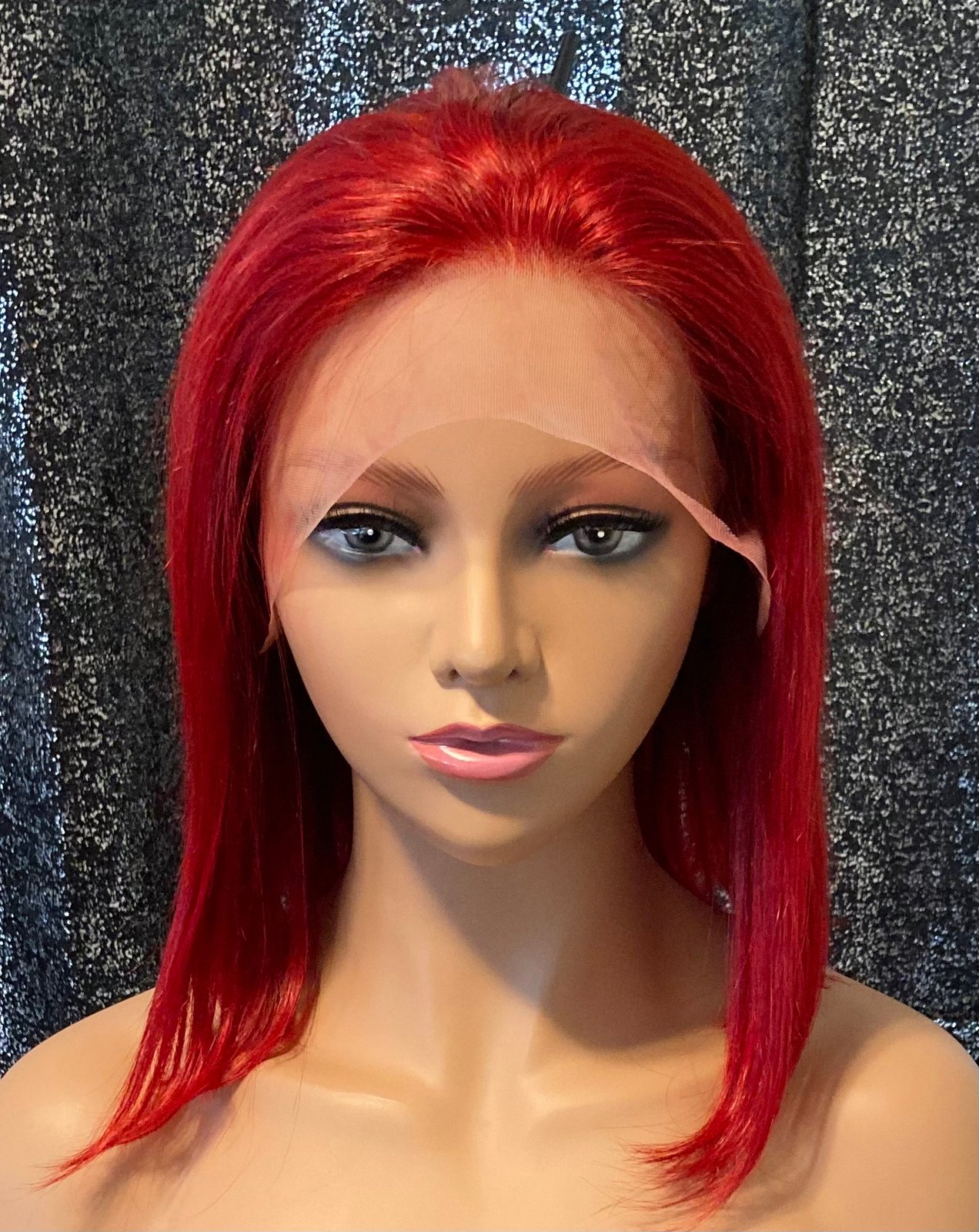 red wig transparent