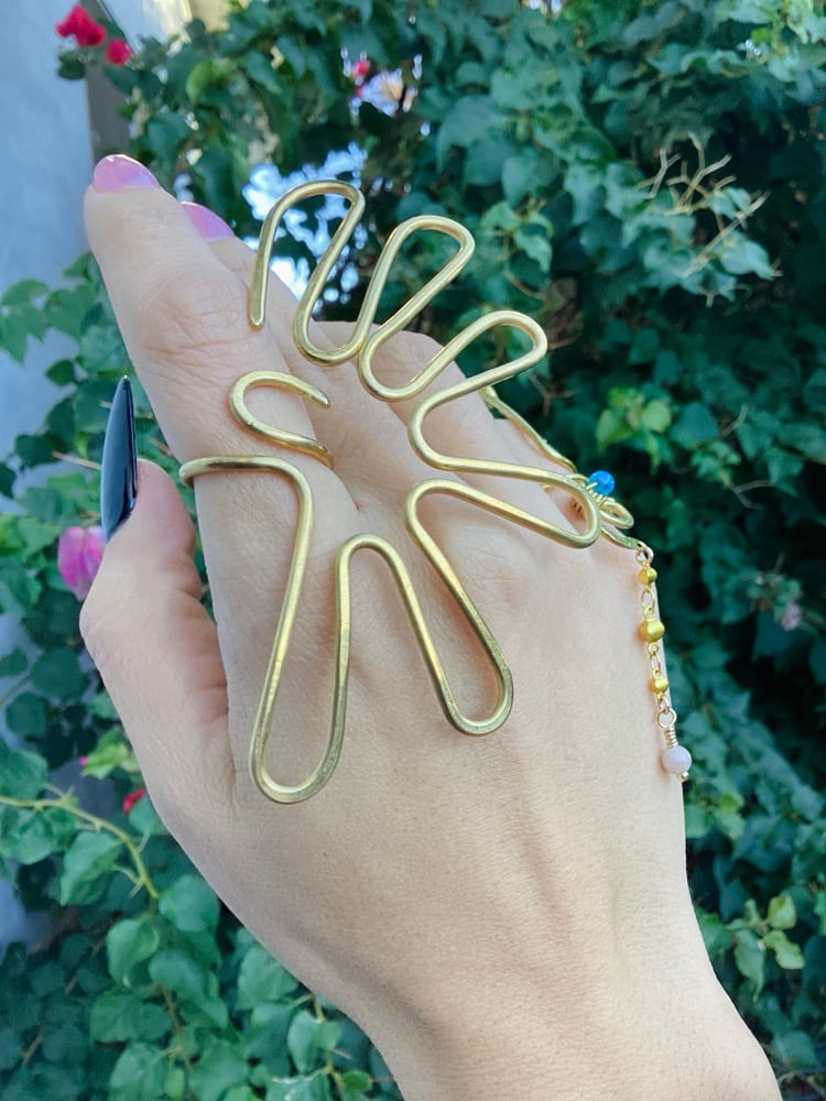 Image of Full Length Coral Ring 