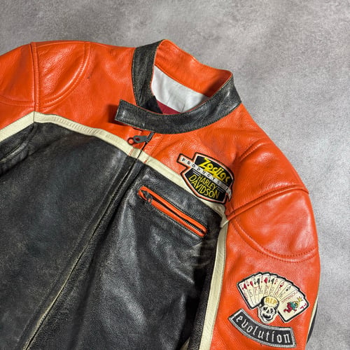 Image of Bok Brothers Harley Davidson Biker Jacket, Size Medium