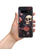 Image 4 of Goth Inspired Baroque Style Painting Skulls and Flowers Clear Case for Samsung®