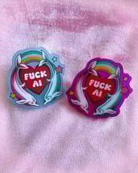 Image 1 of FUCK AI pin