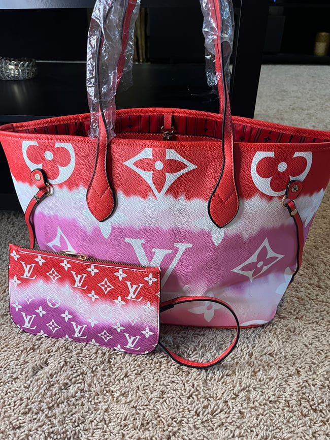 Rouge LV Tote Bag Set 