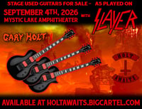 Stage played guitars for Slayer Mystic Lake!