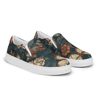 Image 2 of Cottagecore Butterflies and Botanical Plants Women’s slip-on canvas shoes