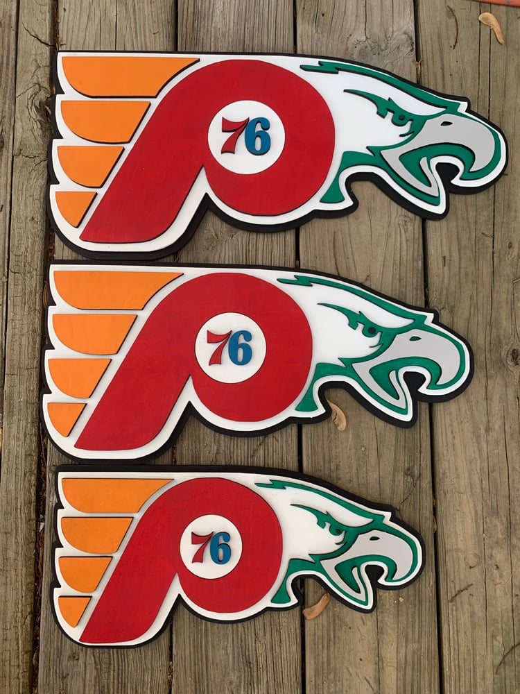 Image of Philly Sports Team Wood Sign 