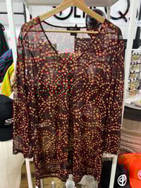 Image 1 of sheer polka dot  tunic 