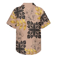 Image 4 of Men's Pique Anthurium Print Collard Shirt