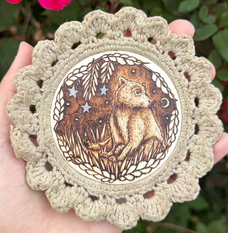 Brave Bear Wood Burning Image 2
