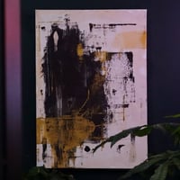 Golden abstract canvas 