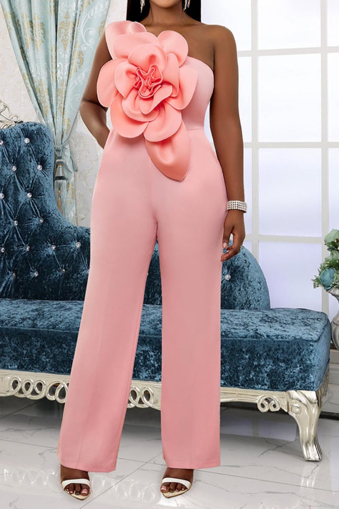 Image of Flower Decor Jumpsuit