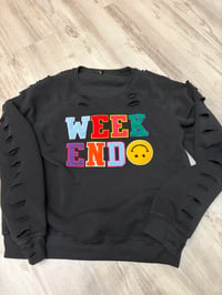 Image 1 of Large Weekend destroyed sweatshirt