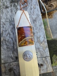 Image 2 of Electroformed Sumatran amber necklace