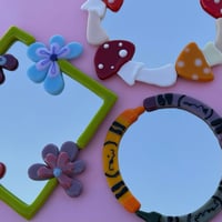 Image 4 of Fused glass flower mirrors