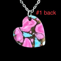 Image 3 of “Cotton Candy” Heart Necklaces (#16)
