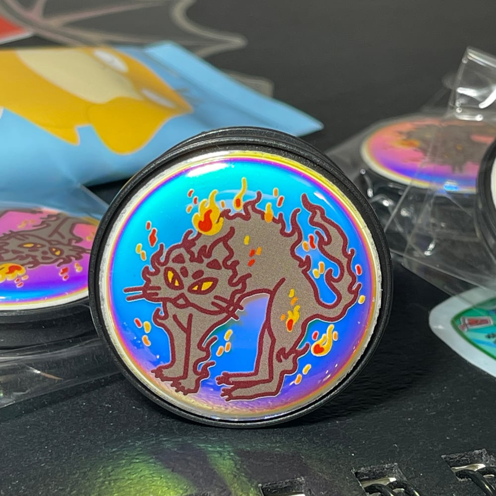 Image of HellCat Holo-glow Phone Pop Grip