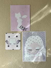 Image 2 of laced up angel cat print