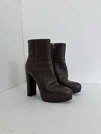 Image 1 of PRADA Brown leather ankle boots // 36