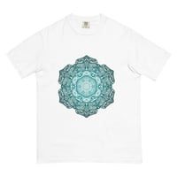 Image 2 of Blue Rosace Unisex Heavyweight T-shirt