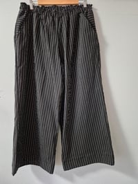 Image 2 of Pinstripe Pocket Pants-black and white