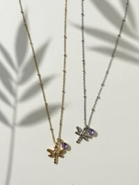 Image 1 of Lilac Dreams Dragonfly Necklace | Waterproof