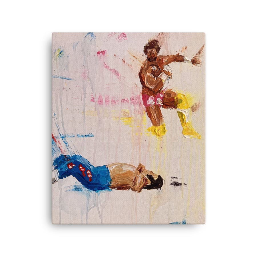 Image of Elbow drop 16” x 20” canvas print