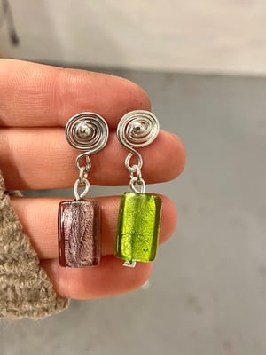 Image of Spiral Beaded Earrings 