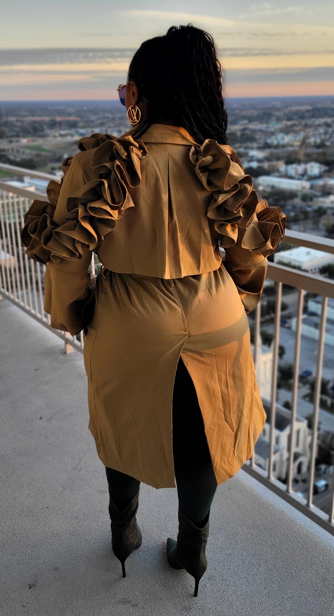 Image of Stephy G  Statement Ruffle Coat