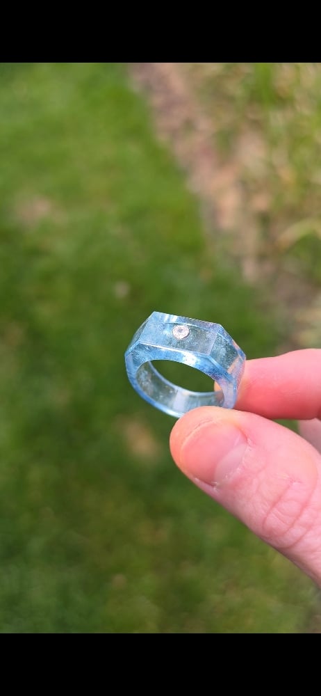 Image of Aquamarine Diamond Ring