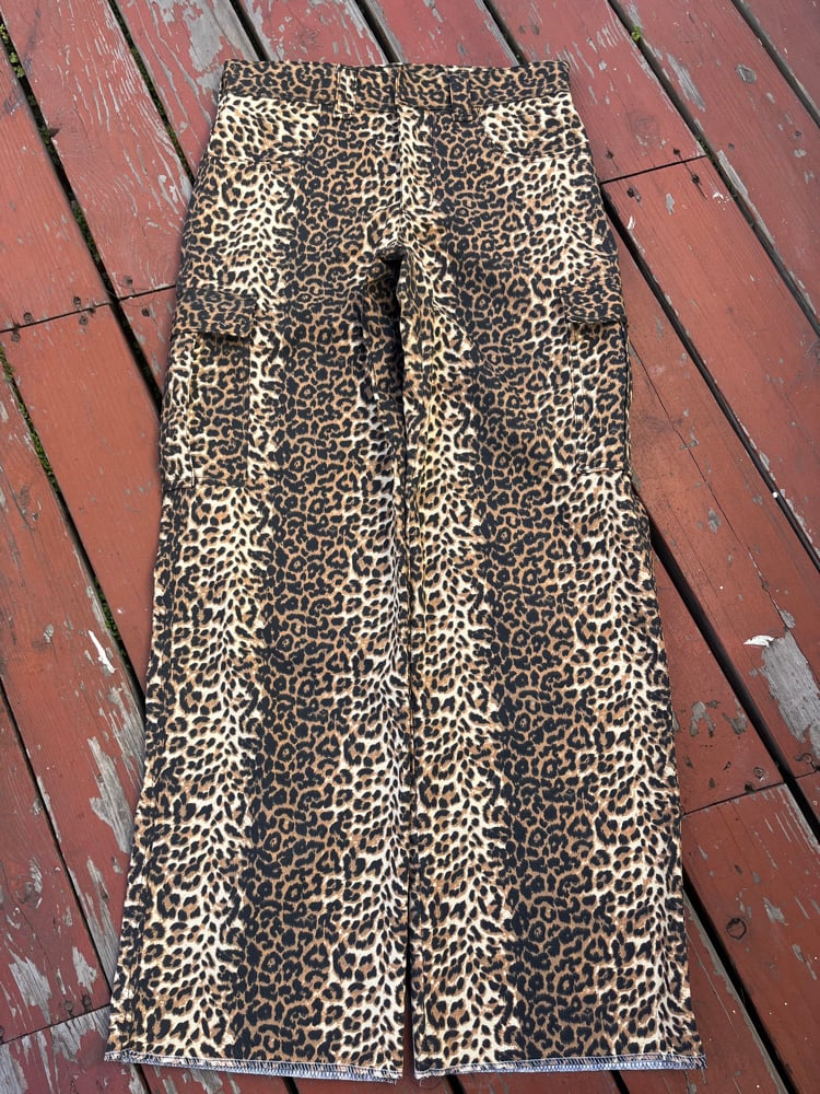Image of cheetah print jeans
