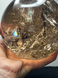 Image 8 of Golden Rutile In Smoky Quartz Sphere #1770
