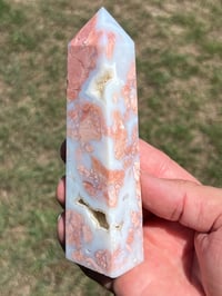 Image 1 of Pink Petal Agate Obelisk #2501